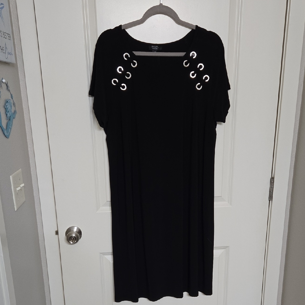 MSK Black Midi Dress